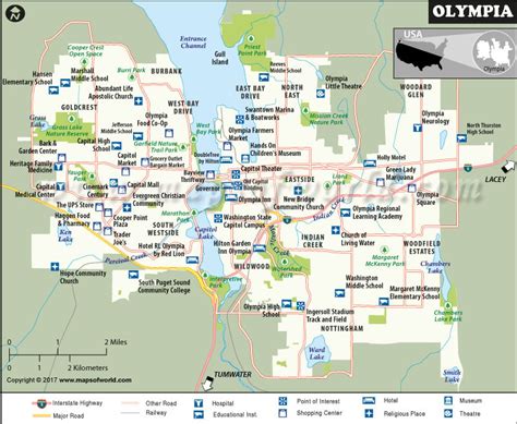 A Comprehensive Guide To The Olympia, Washington Map - Map of West Las ...