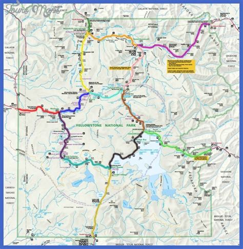 Yellowstone: NORTHEAST ENTRANCE - ToursMaps.com