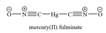 Mercury(II) fulminate is a powerful explosive. Draw a Lewis structure and all possible resonance ...