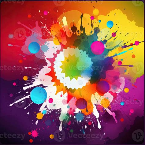 Colorful paint splashes on a colorful background 22984570 Stock Photo at Vecteezy