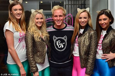 Made In Chelsea's Jamie Laing launches his Candy Kittens store flanked by glamorous ladies ...