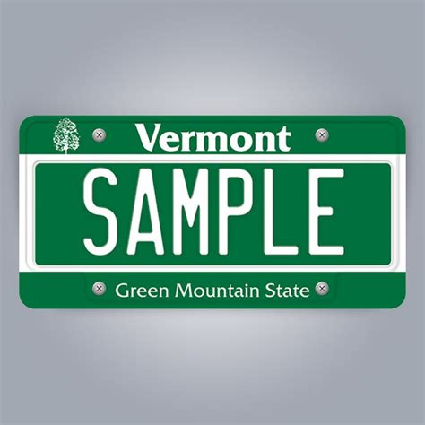 Vermont License Plate Replica, reflective, non-reflective