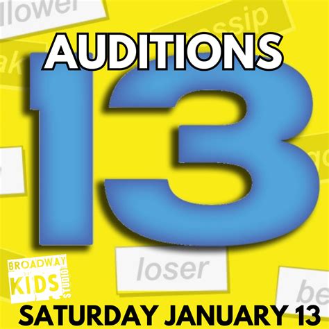 Auditions – Broadway Kids Studio