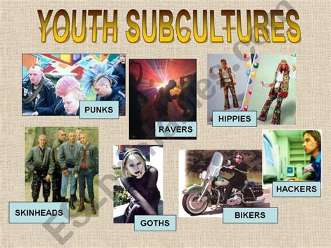 ESL - English PowerPoints: Youth Subcultures