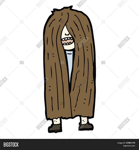 Very Long Hair Man Cartoon Vector & Photo | Bigstock