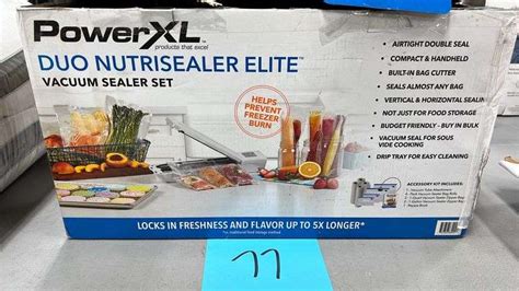 POWER XL VACUUM SEALER SET IN BOX - Earl's Auction Company