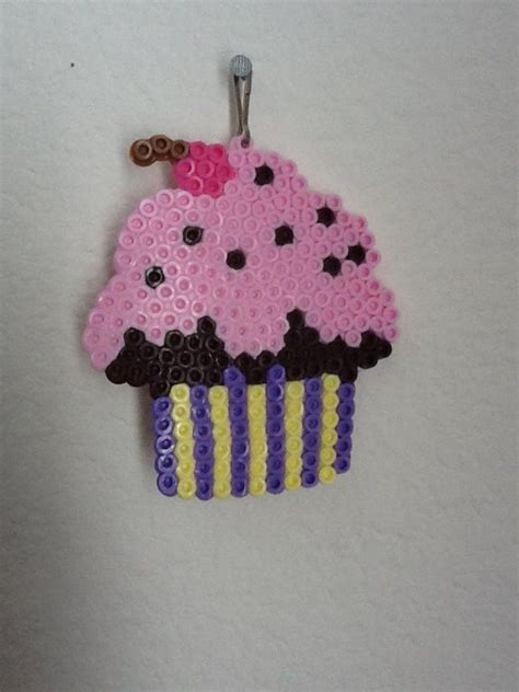 Cupcake perler beads Perler Art, Perler Crafts, Bead Crafts, Arts And ...