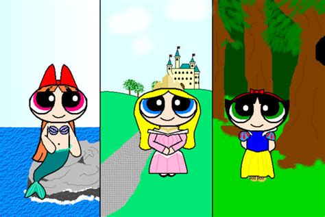 The Powerpuff Girls as Disney princesses by alitta2 on DeviantArt