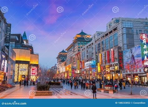 Wangfujing Shopping Street in Beijing, China Editorial Photography ...