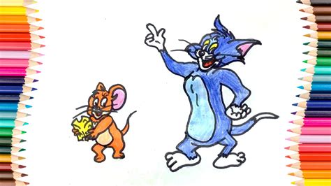 How To Draw Tom and Jerry Cartoon step by step | Easy Tom and Jerry Drawing | Jerry drawing, Tom ...