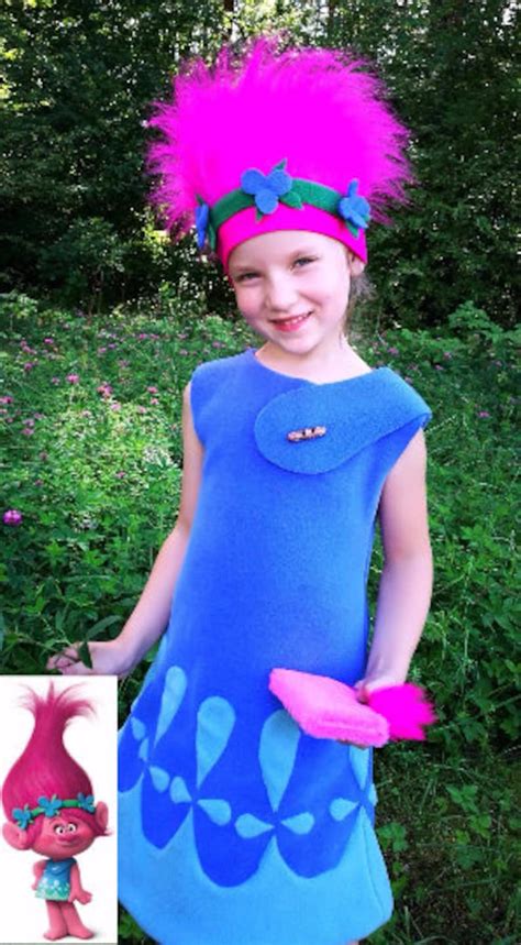 Poppy Costume Trolls Costume Poppy Dress Handmade | Etsy