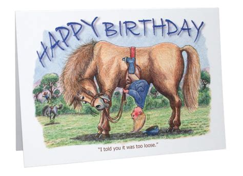 Happy Birthday Horse & Ponies Cartoon A5 Funny Blank Greeting - Etsy Australia