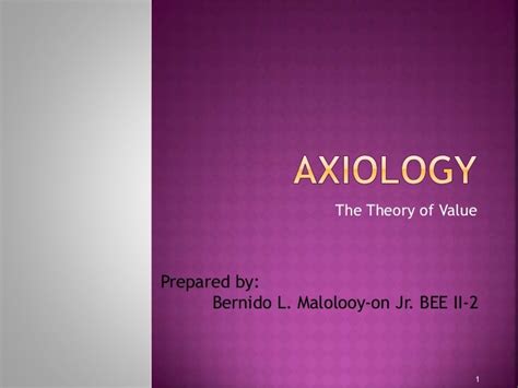 Axiology