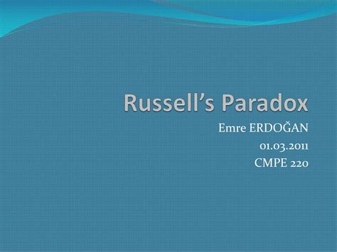 PPT - Russell’s Paradox PowerPoint Presentation, free download - ID:9122446