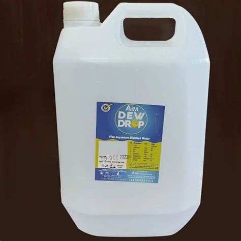 Distilled /Deionized Water For Fish Aquarium, Can of 5 Litre at Rs 125 ...