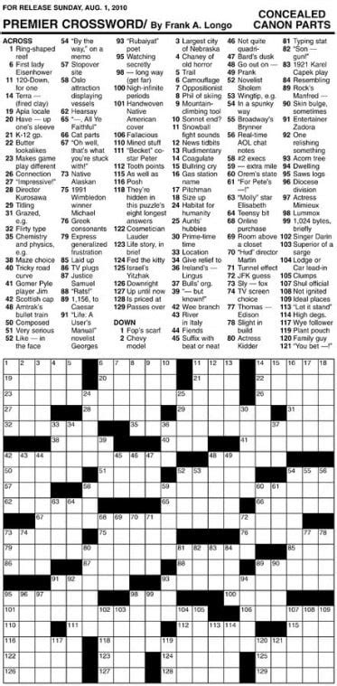 Printable Sunday Crossword Puzzles Printable Crossword Puzzles | Images ...