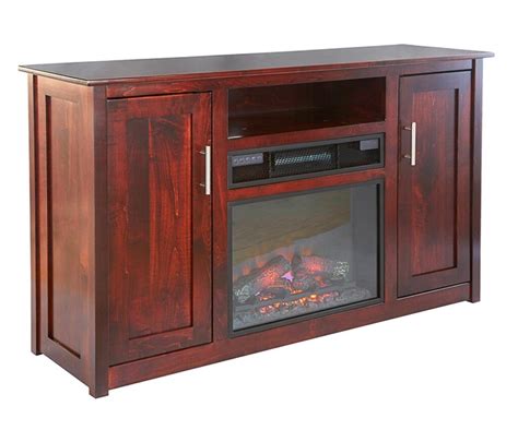 57" TV Stand with Fireplace | Oak Heirlooms