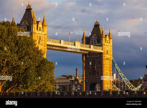 England, London, View of Tower Bridge From Inside The Tower of London ...