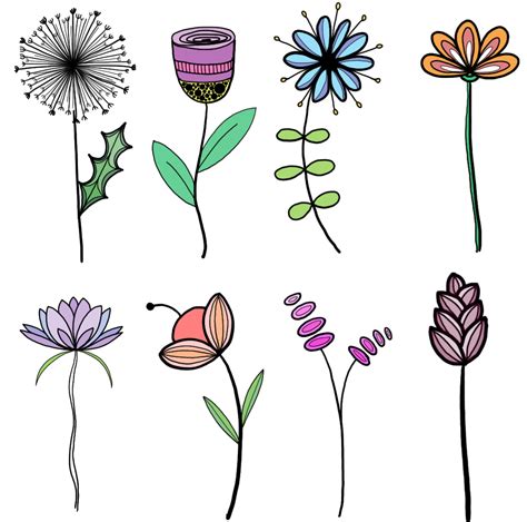 Simple flower doodles - dsapanama