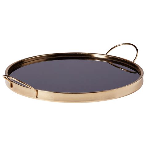 Amazon Brand – Rivet Contemporary Decorative Round Metal Serving Tray ...