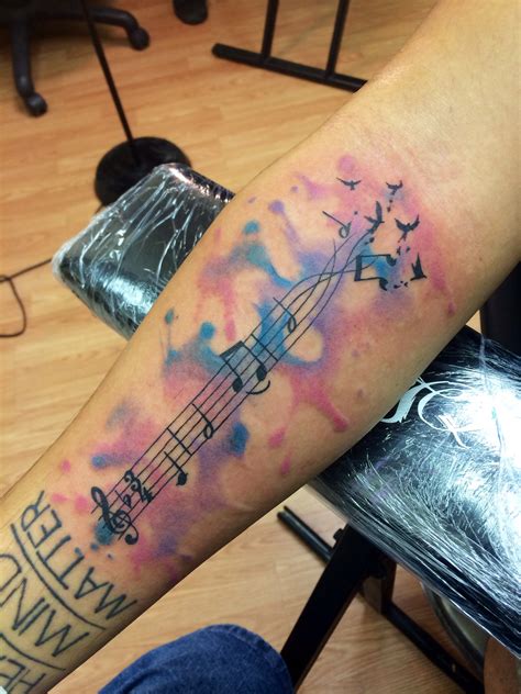 Watercolor Music Tattoo 2010 - Yo Tattoo