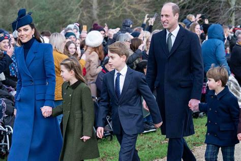 Kate Middleton and Prince William Attend Royal Christmas with Children ...