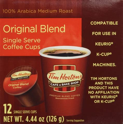 Tim Hortons Single Serve Coffee Cups, Regular (24 Count) (8.89oz) N10 ...