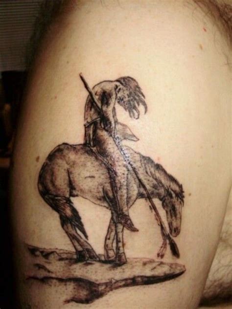 a man with a horse tattoo on his shoulder