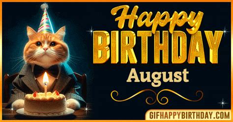 Happy Birthday August GIF Images