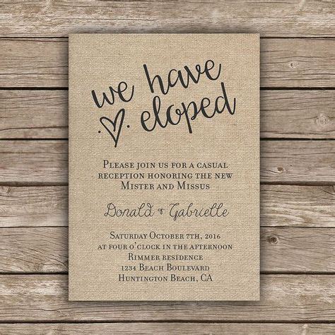 Printable Elopement Reception Invitation We Eloped Tied the | Etsy | Elopement reception ...