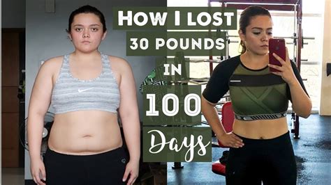 BEFORE & AFTER 30 POUNDS WEIGHT LOSS TRANSFORMATION IN 100 DAYS - YouTube