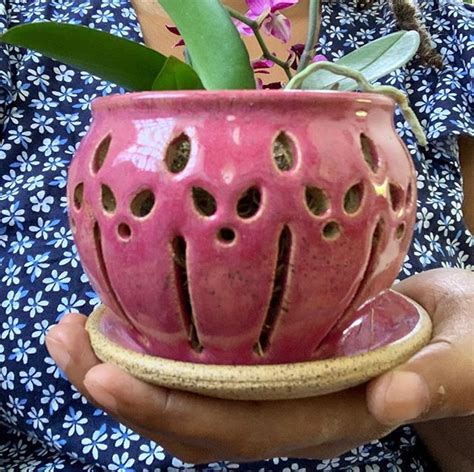 Heres the little wee orchid pot I made for myself to hang in a tree on ...