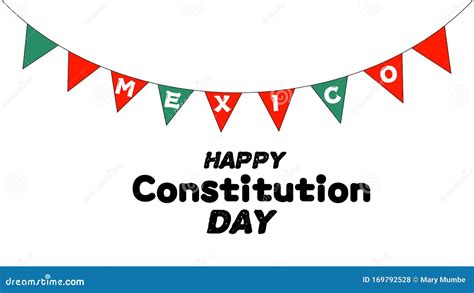 Happy Constitution Day Mexico Stock Illustration - Illustration of holidays, graphic: 169792528