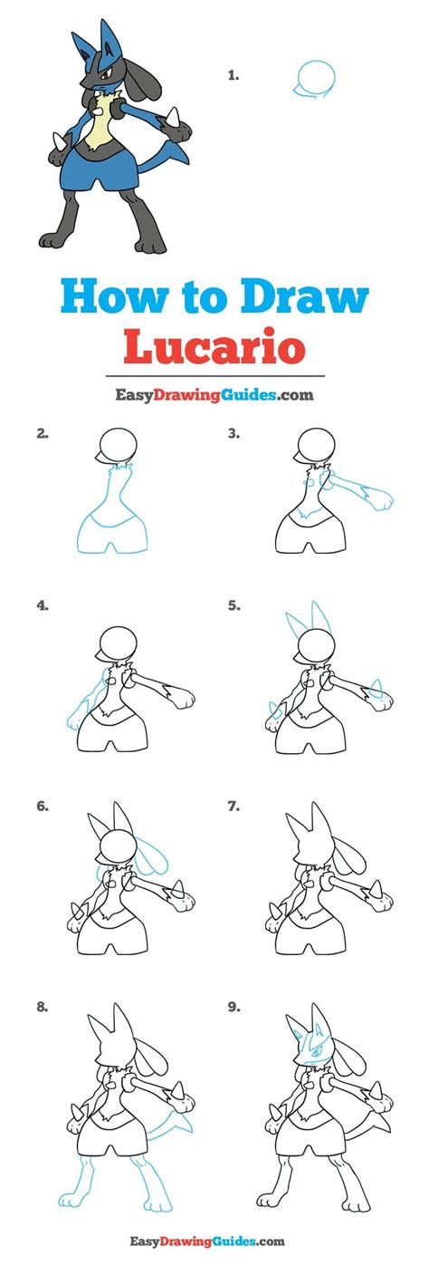 How To Draw Lucario Step By Step at Drawing Tutorials