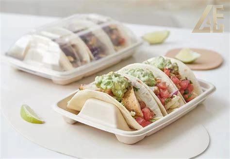 Compostable Sugarcane Bagasse Fast Food Box Disposable Taco Box - China Takeaway Box and ...