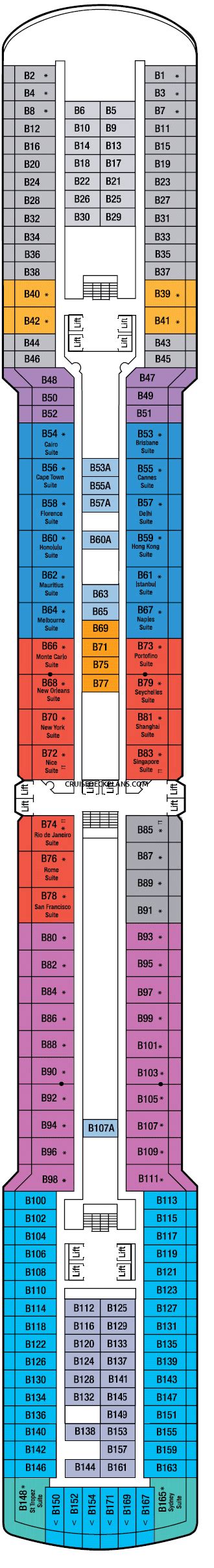 Arcadia Deck Plans, Layouts, Pictures, Videos