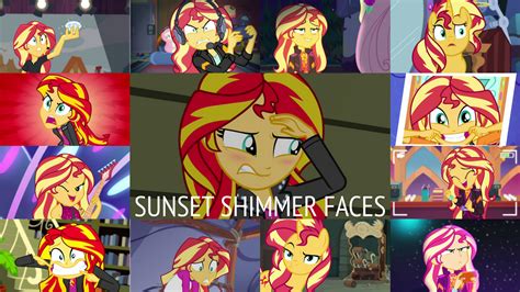 Request: Sunset Shimmer Faces by Quoterific on DeviantArt