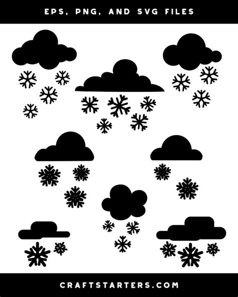 Snow Cloud Silhouette Clip Art