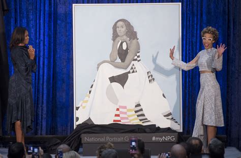 Michelle Obama Official White House Portrait Amy Sherald Milly Dress ...