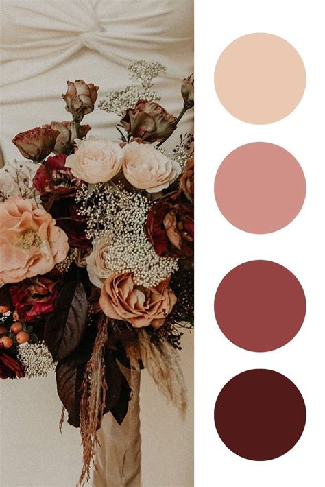 Blush & Burgundy Floral Palette | Wedding theme color schemes, Wedding color pallet, Wedding ...