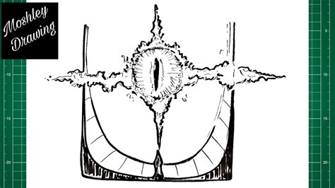 How to Draw The Eye of Sauron - Lord of the Rings - YouTube