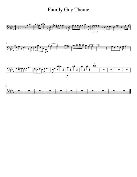 Family Guy Theme Sheet music for Trombone (Tenor) (Solo) | Musescore.com