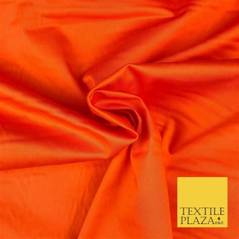 Orange premium plain cotton sateen fabric 58 suits | Etsy