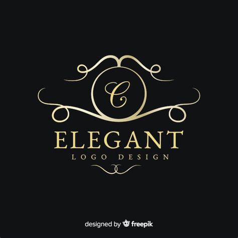 Free Vector | Golden elegant logo flat design