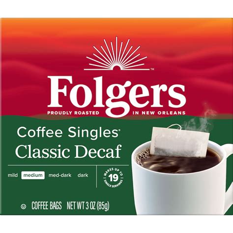 Folgers Classic Decaf Coffee Singles - Shop Coffee at H-E-B