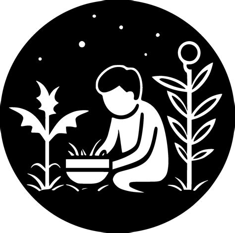 Garden, Black and White Vector illustration 33483688 Vector Art at Vecteezy