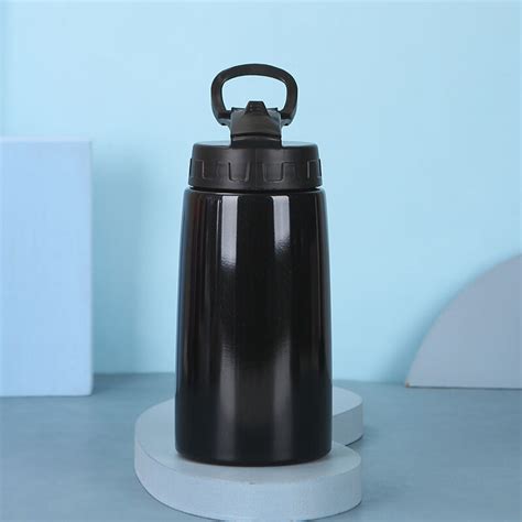 Glossy Straw Lid Vacuum Insulated Water Bottle - Water Bottle Manufacturer