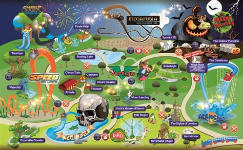 Oakwood Theme Park Map