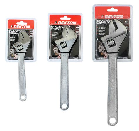 Dekton Adjustable Spanner Monkey Wrench 8" 10" Or 12" Size Heat Treated ...