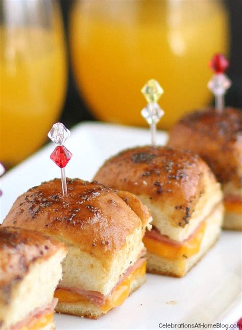 Mini Party Sandwiches with Brown Sugar Glaze - Celebrations at Home